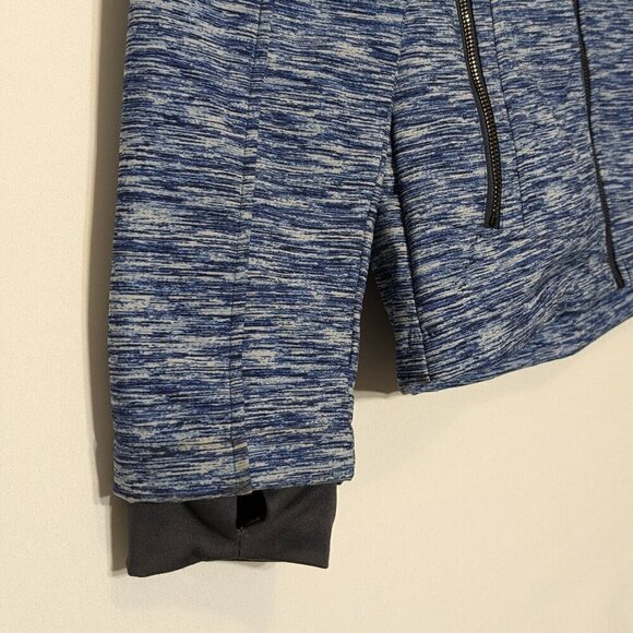 FREE COUNTRY Variegated Blue Slim Fit Hooded Jacket; Size S - Picture 3 of 6